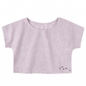 Блузка для девочки Bembi 4 - 6 лет Лен Светло-серый РБ151
