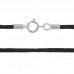 Шелковый шнурок для кулона Silvex Черный 45 см 898