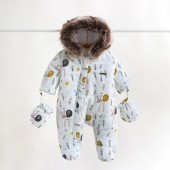 Зимний комбинезон для детей Magbaby Oscar Улитки от 0 до 9 мес Белый 112400