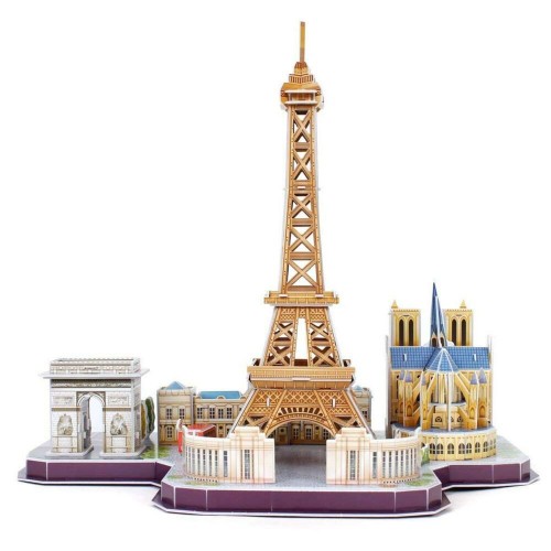 3D пазл CubicFun City Line Париж 114 шт MC254h