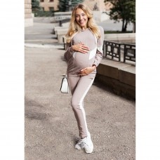 Спортивный костюм для беременных Юла мама Deniza Темно-бежевый/Молочный ST-30.012