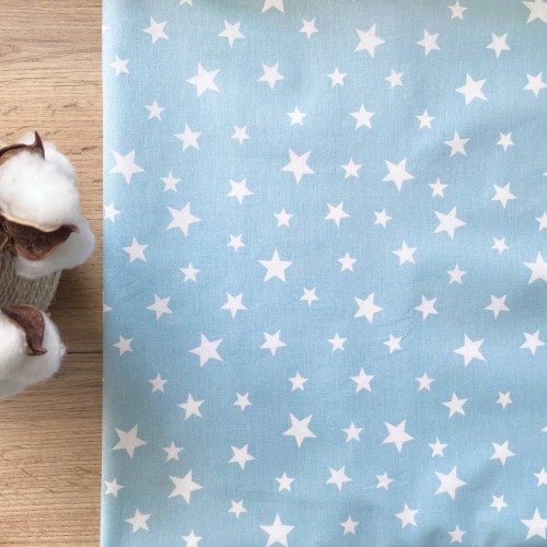Непромокаемая пеленка для детей Маленькая Соня Звезда россыпь белая на голубом Голубой/Белый 115457