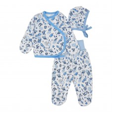 Набор одежды для новорожденных ЛяЛя Скейты 0 - 3 мес Кулир Голубой К1КЛ008_2-295