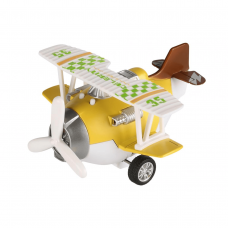 Детская игрушка самолет Same Toy Aircraft Металлический инерционный Желтый SY8016AUt-1