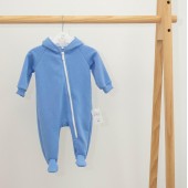 Демисезонный комбинезон для новорожденных ELA Textile&Toys 0 - 2 лет Трикотаж на флисе Голубой HR001BL