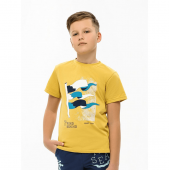 Детская футболка для мальчика Smil Южный ветер Горчичный 7-8 лет 110550