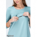 Платье с воланами для беременных и кормящих мам Юла мама, голубое