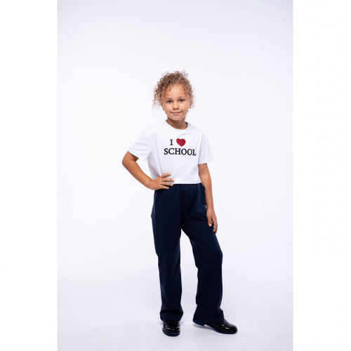 Детская футболка для девочки Vidoli I like school от 8 до 10 лет Белый G-21936S