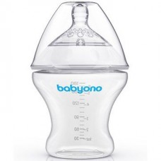 Антиколиковая бутылочка с силиконовой соской BabyOno NATURAL NURSING 180 мл 1450