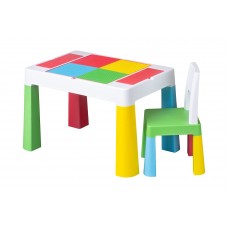 Детский стол и стул Tega baby Мултифан Еко 1+1 Голубой/Салатовый/Желтый MF-004-134