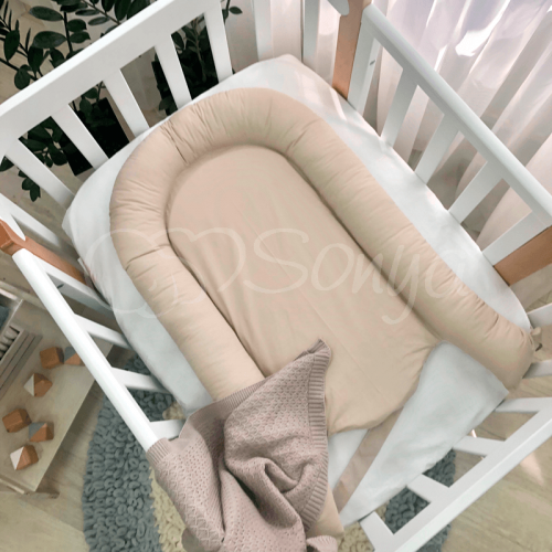 Кокон для новорожденных Маленькая Соня Baby Design Сердечки серо-бежевые Бежевый 5019357