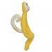Игрушка-прорезыватель Matchistick Monkey Обезьянка, 10,5 см, желтая