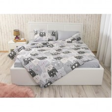 Комплект постельного белья евро Руно Grey Cat Серый 845.114Б_Grey Cat