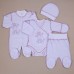 Боди детский BetiS Жирафчик для недоношенных и маловесных малышей Кулир Белый/Фиолетовый 27688014