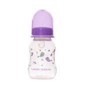 Бутылочка для кормления с силиконовой соской Baby Team 125 мл Фиолетовый 1111