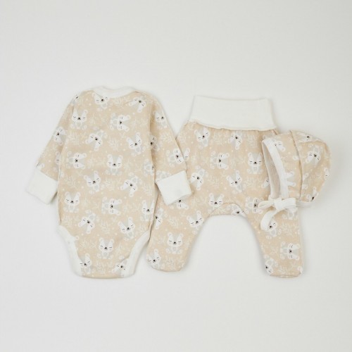 Набор одежды для новорожденных ЛяЛя 0 - 1 мес Футер Бежевый К5ФТ018_6-175