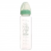 Стеклянная бутылочка для кормления Baby Team 240 мл Зеленый 1211