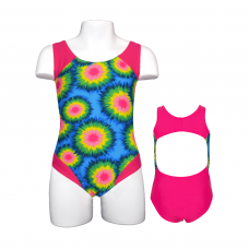 Спортивный купальник для девочки Keyzi Розовый/Голубой 7-14 лет Colorful