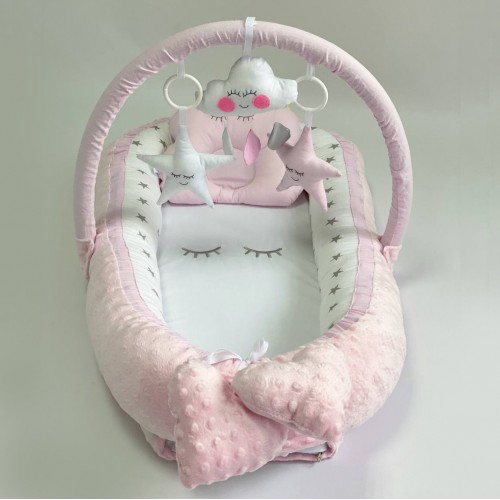 Кокон для новорожденных Happy Luna BabyNest Plush Сон 2 Розовый 0170