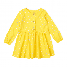 Платье для девочки с длинным рукавом Krako Цветы Желтый от 7 до 8 лет 3004D22