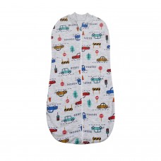 Пеленка кокон для новорожденных на молнии Minikin MIX 0 - 3 мес Интерлок Серый меланж/Синий 2312803