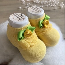 Детские носки для новорожденных BetiS Розочка 0 - 6 мес Трикотаж Желтый 27684395