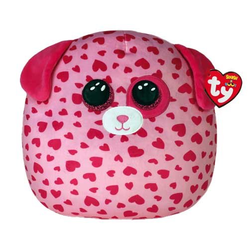 Мягкая игрушка TY Squish-a-Boos Розовая собака Tickle 40 см 39208