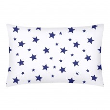 Наволочка на подушку для подростков Cosas евро 50х70 см Белый/Синий StarBigBlue_White_50