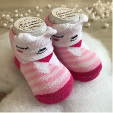 Детские носки для новорожденных BetiS Зайчик 0 - 6 мес Трикотаж Розовый 27684415