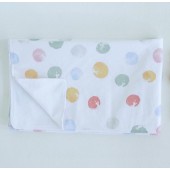Непромокаемая пеленка для детей ELA Textile&Toys Кружочки Белый/Розовый/Синий 100х80 см WRD002D