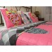 Покрывало на кровать Руно Оwl 212х240 см Розовый/Серый 329.137_Оwl