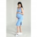 Летнее платье для беременных и кормящих Dianora Трикотаж рубчик Голубой 2331 1745
