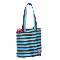 Женская сумка летняя Zipit Premium Tote Beach Ocean Blue & Soft Brown Голубой/Коричневый ZBN-4