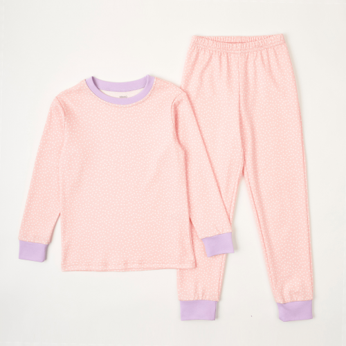 Детская пижама для девочки Krako Розовые горошки Розовый от 7 до 8 лет 3023J21