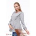 Блузка для беременных и кормящих Юла мама Marcela BL-39.013 серый меланж