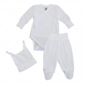 Комплект одежды для крещения Minikin Для особливих подій 0 - 3 мес Ажурный жаккардовый трикотаж Белый 2420318