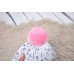 Зимняя шапка детская Magbaby Аляска Кролики 0-5 лет Белый/Розовый 103193