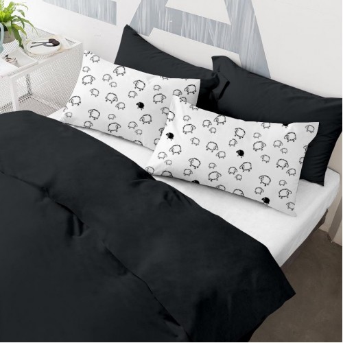 Наволочка на подушку для подростков Cosas евро набор 4 шт 50х70 см Черный/Белый Set4Pillow_Black_Sheep_50х70