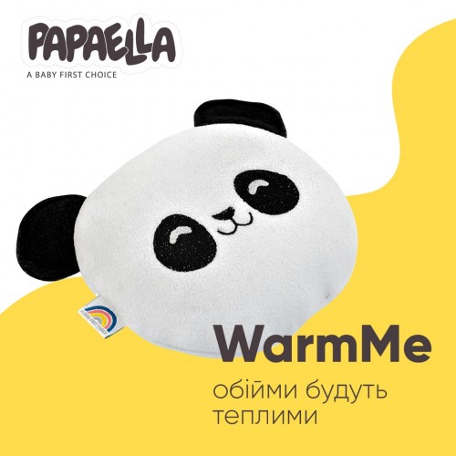 Детская подушка грелка Papaella WarmMe Панда 18x18 см Белый 8-33270