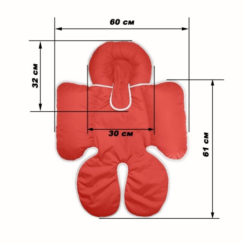 Матрасик в коляску и автокресло Ontario Baby Baby Protect Flanel Красный ART-0000038