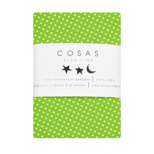 Детская наволочка бязь Cosas Dots Green 60х40 см