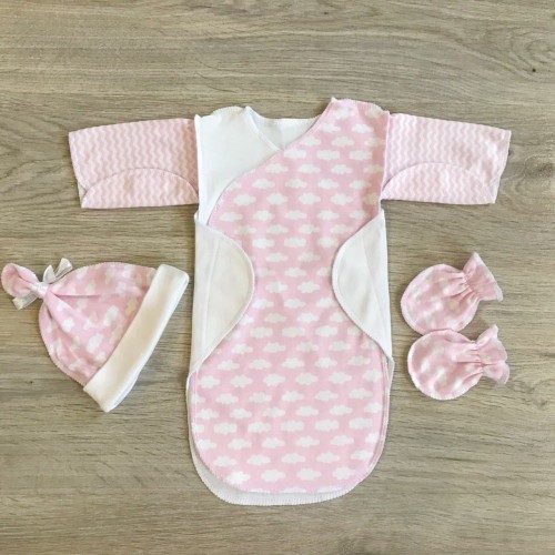 Набор одежды BetiS Хмаринки для недоношенных и маловесных малышей Интерлок Розовый 27686935