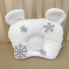 Ортопедическая подушка для новорожденных BetiS Зимова казка Фланель Белый 25х33 см 27687242