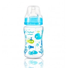 Антиколиковая бутылка с широким горлышком, BabyOno 240 мл, 403, синяя