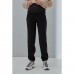 Спортивные штаны для беременных с начесом Юла Мама Berit Warm Черный TR-43.101