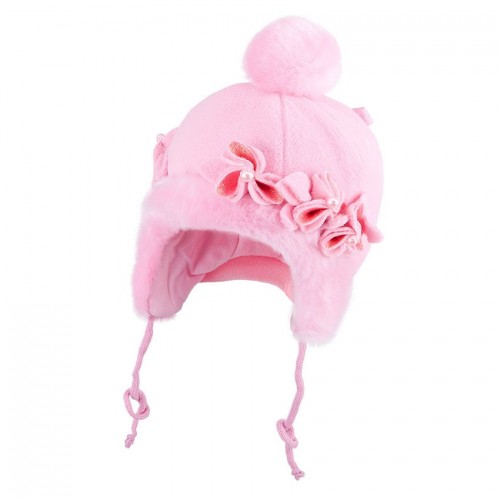 Зимняя шапка детская Tutu 1 - 2 лет Искусственный мех/Флис Розовый 3-002638