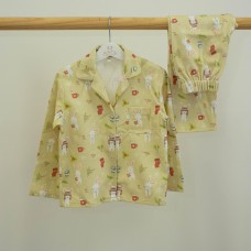 Пижама детская ELA Textile&Toys Зайчики 7 - 9 лет Футер Желтый PJ003YRB