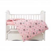 Детское постельное белье в кроватку Twins Zoo Розовый 3022-TZ-08