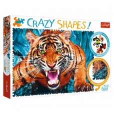 Пазлы Trefl Crazy Shapes Один на один з тигром 600 шт 11110