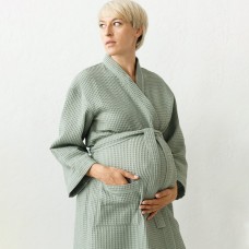 Вафельный халат для беременных Magbaby Mary Зеленый 103357